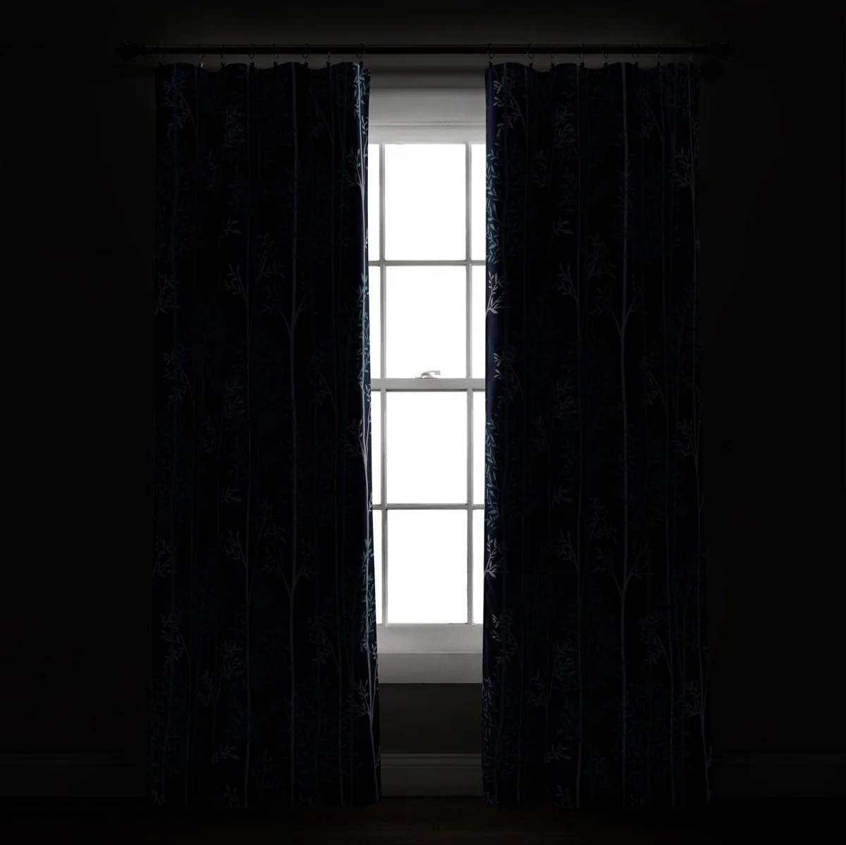 Linear Tree Insulated Rod Pocket Blackout Curtain Panel Set - Image 20