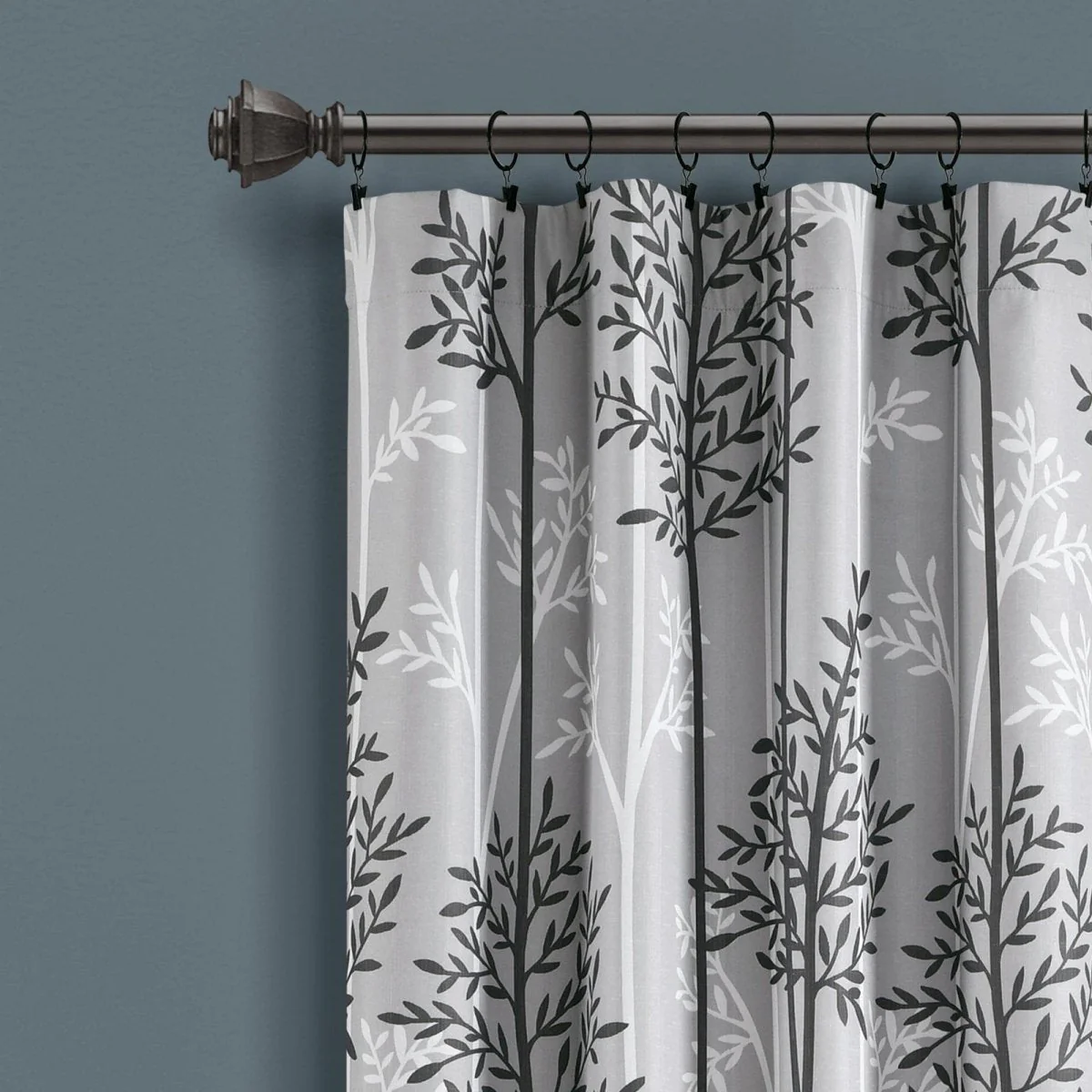 Linear Tree Insulated Rod Pocket Blackout Curtain Panel Set - Image 3