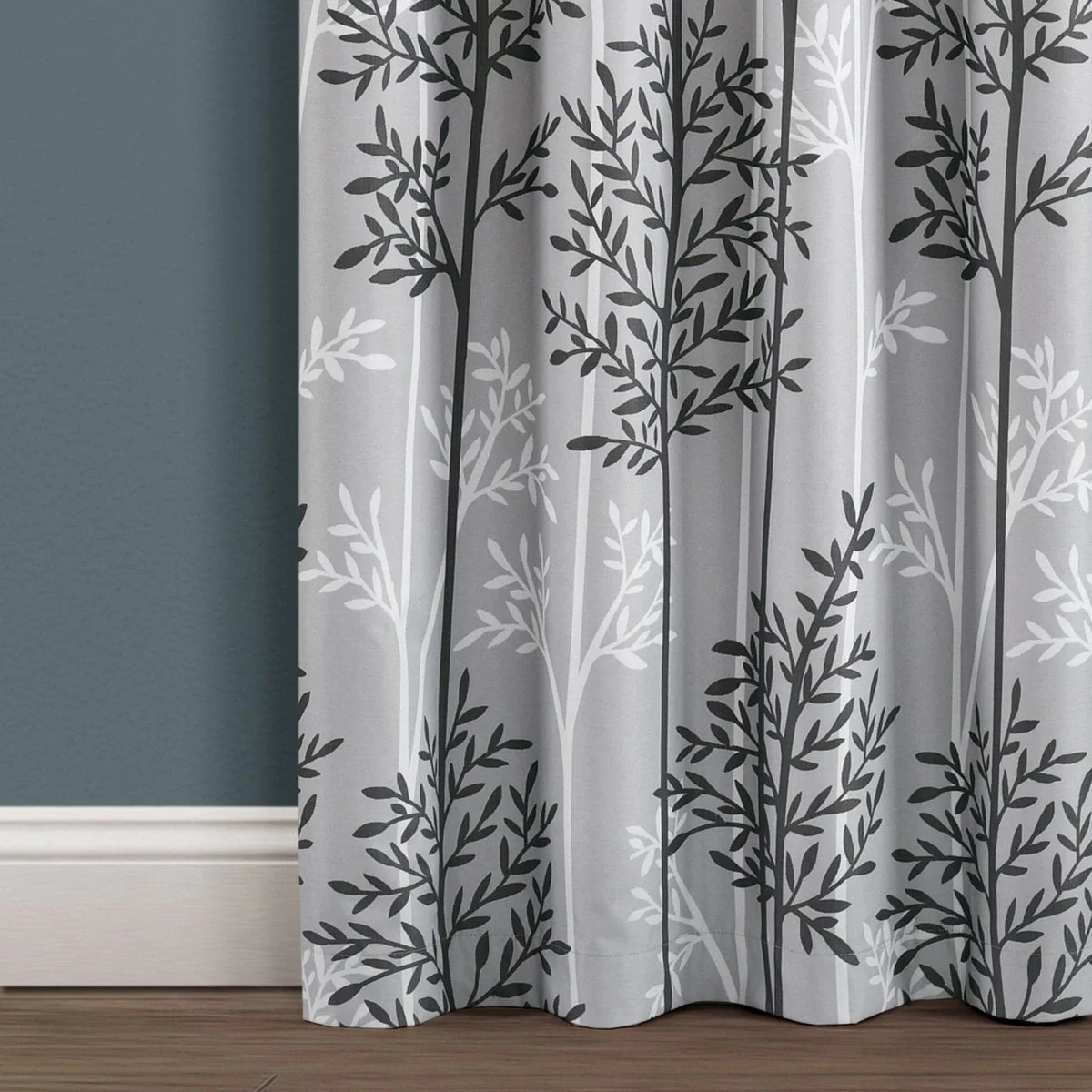 Linear Tree Insulated Rod Pocket Blackout Curtain Panel Set - Image 4