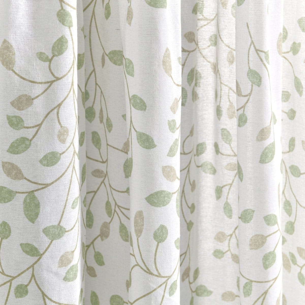 Linen Button Botanical Garden Window Curtain Panel - Image 10