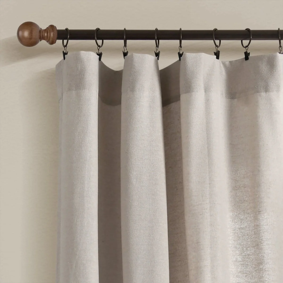 Linen Button Botanical Garden Window Curtain Panel - Image 12