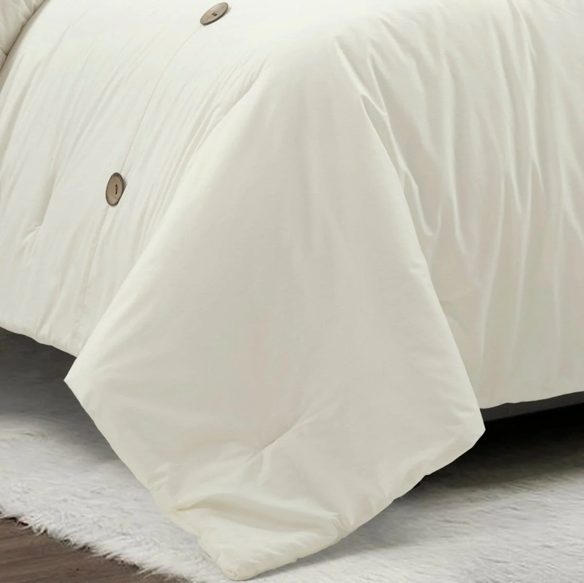 Linen Button Comforter 5 Piece Set - Image 10