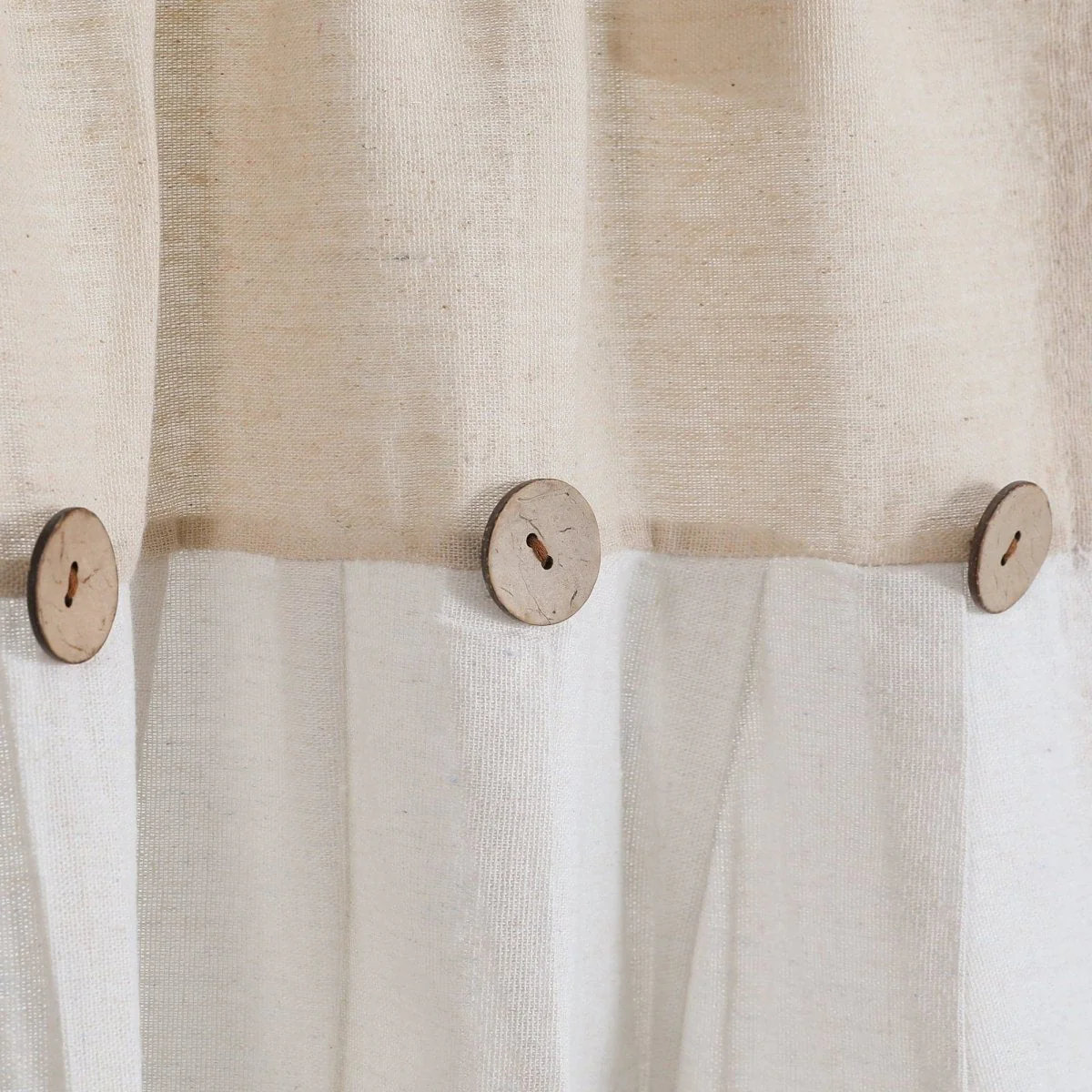 Linen Button Kitchen Window Tiers Set - Image 18