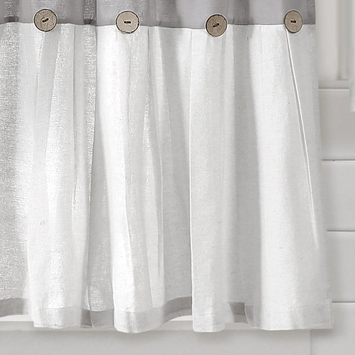 Linen Button Kitchen Window Tiers Set - Image 23