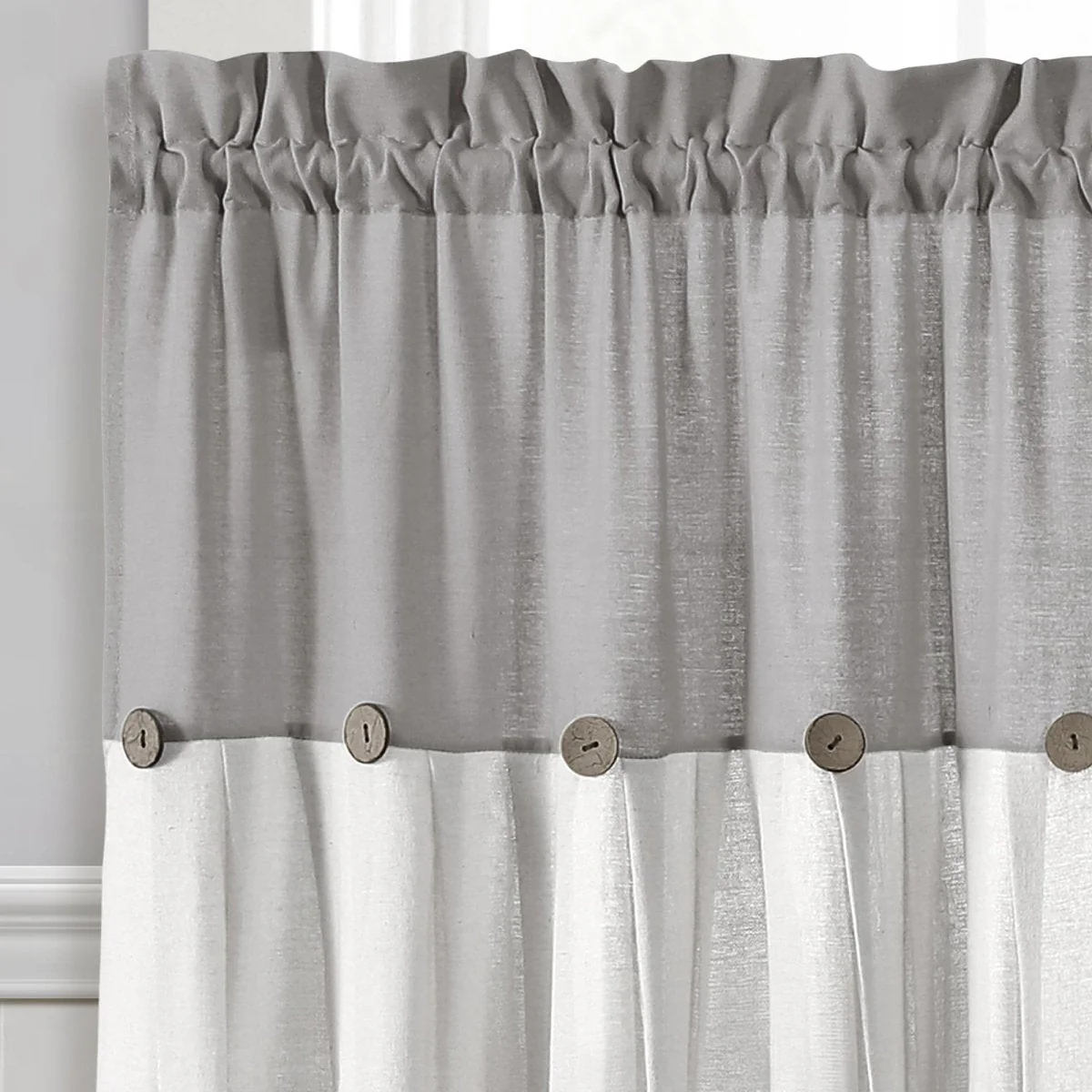 Linen Button Kitchen Window Tiers Set - Image 25