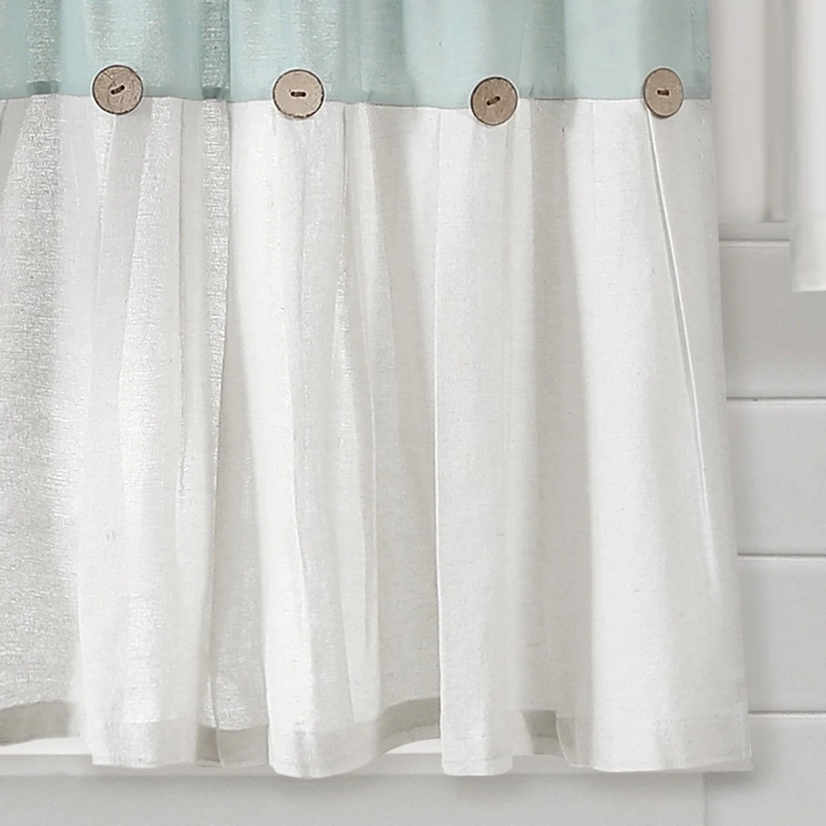 Linen Button Kitchen Window Tiers Set - Image 31
