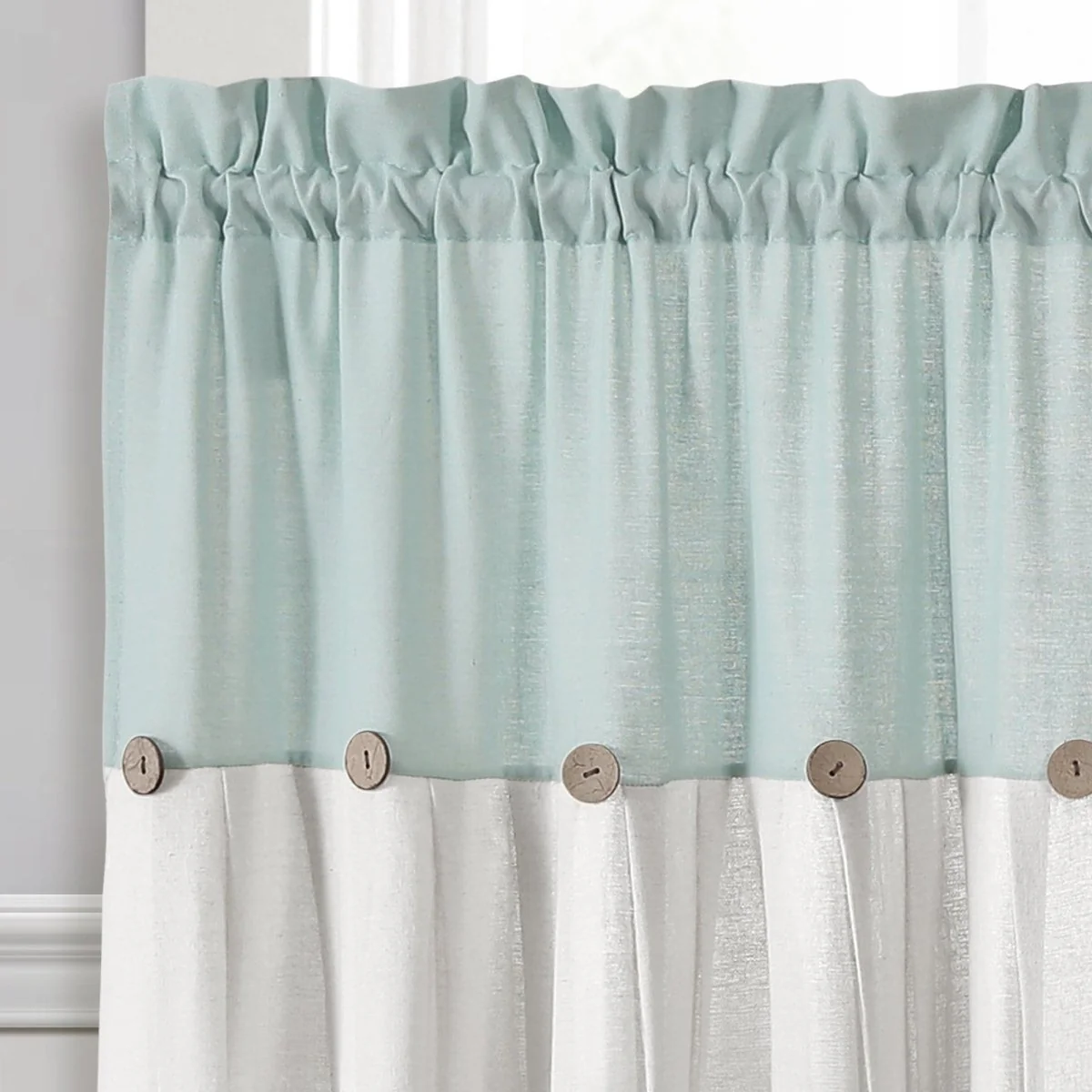 Linen Button Kitchen Window Tiers Set - Image 33