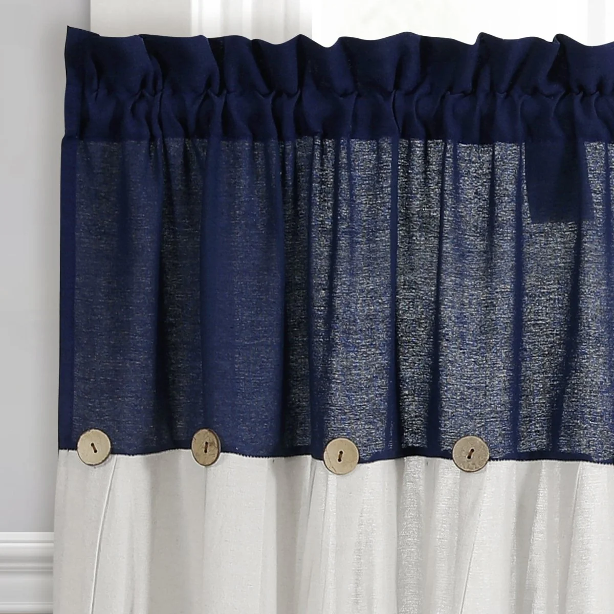 Linen Button Kitchen Window Tiers Set - Image 41