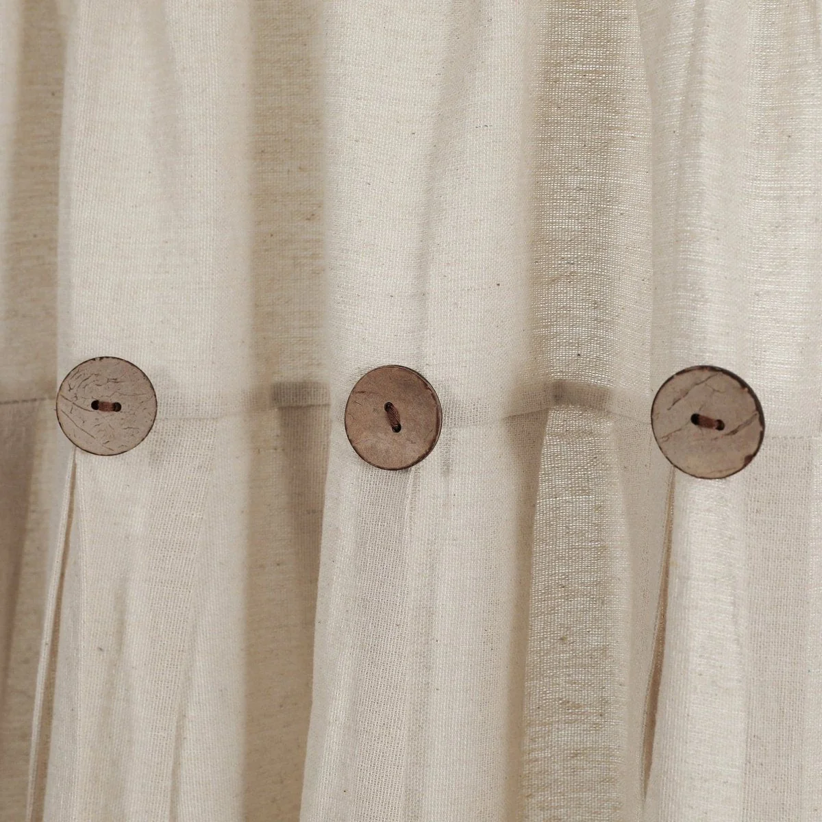 Linen Button Kitchen Window Tiers Set - Image 46