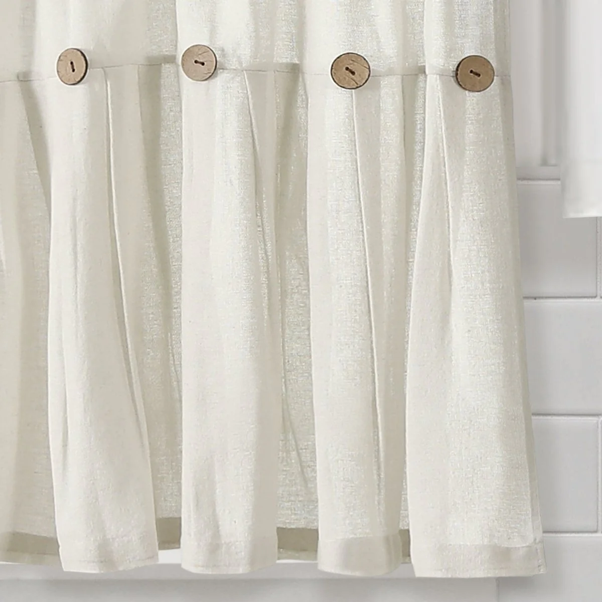 Linen Button Kitchen Window Tiers Set - Image 55