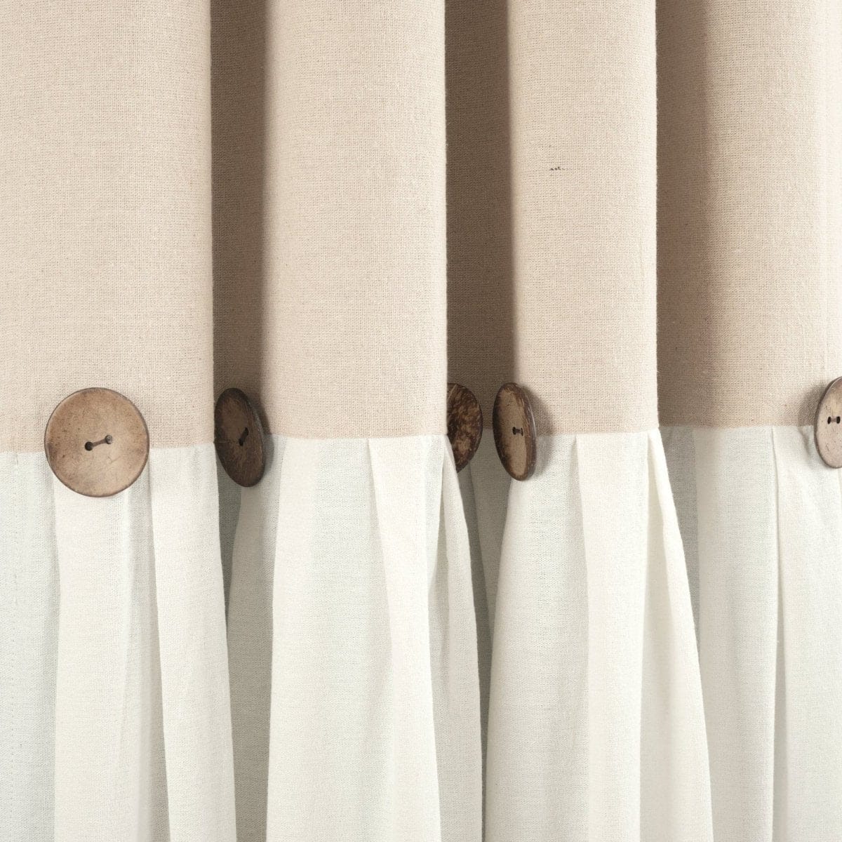 Linen Button Lined 100% Blackout Window Curtain Panel - Image 10