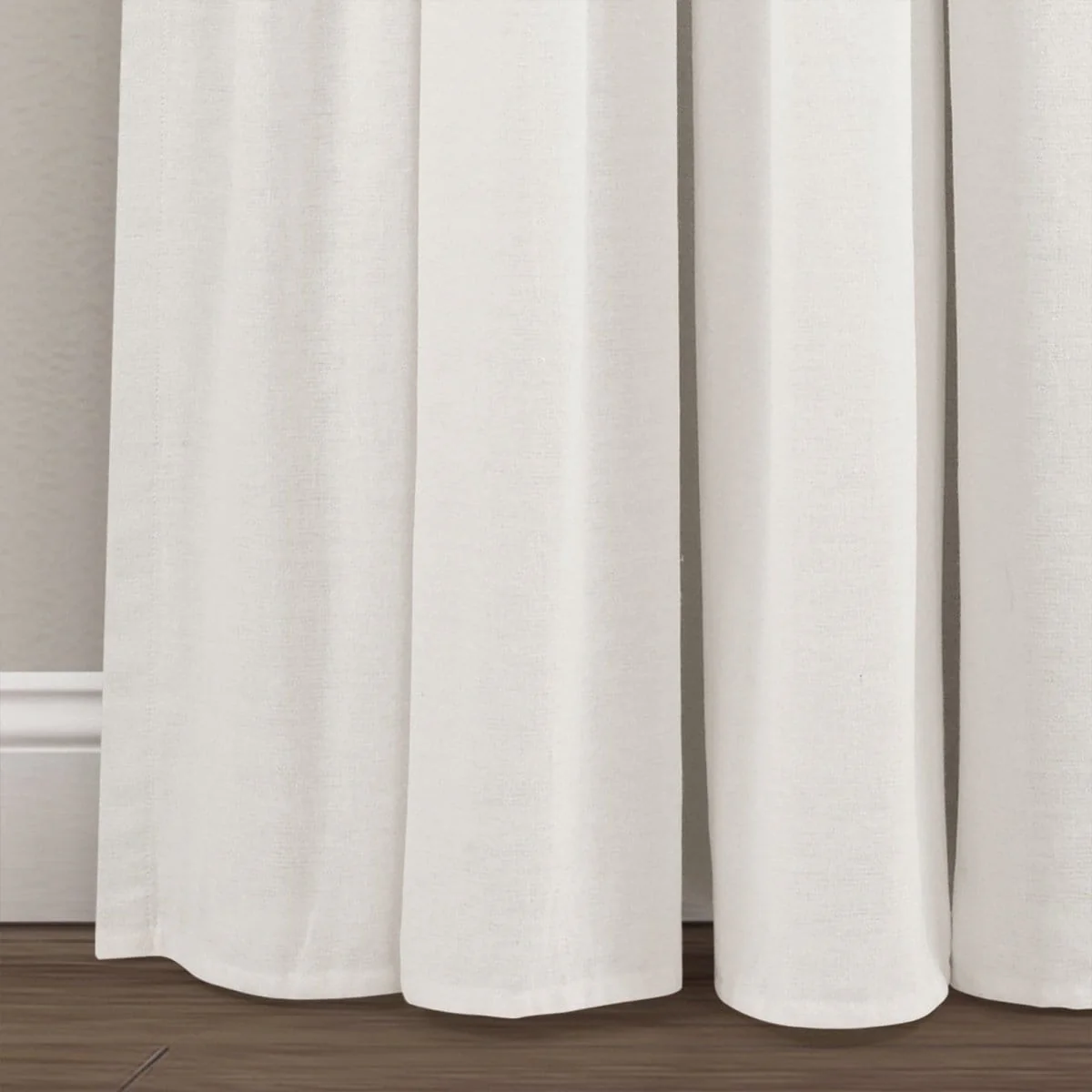 Linen Button Lined 100% Blackout Window Curtain Panel - Image 12