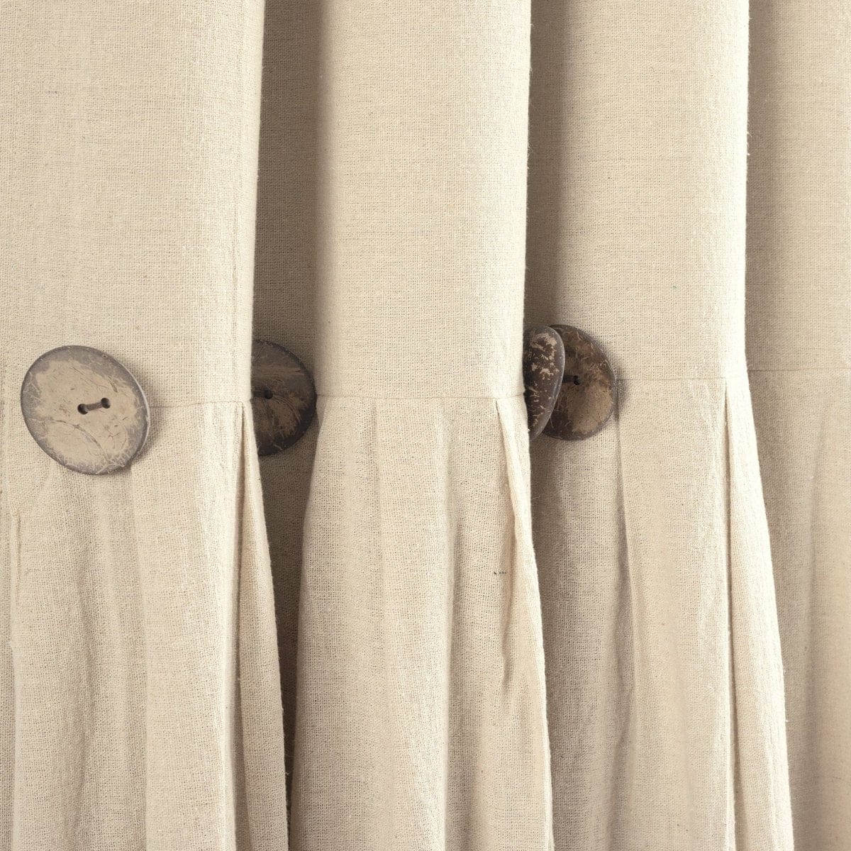 Linen Button Lined 100% Blackout Window Curtain Panel - Image 46