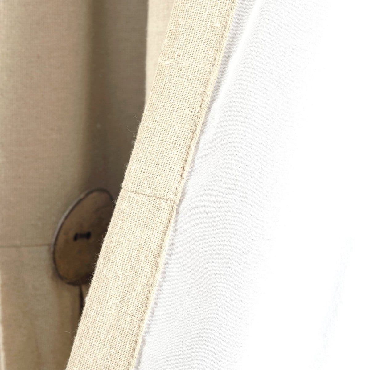 Linen Button Lined 100% Blackout Window Curtain Panel - Image 48