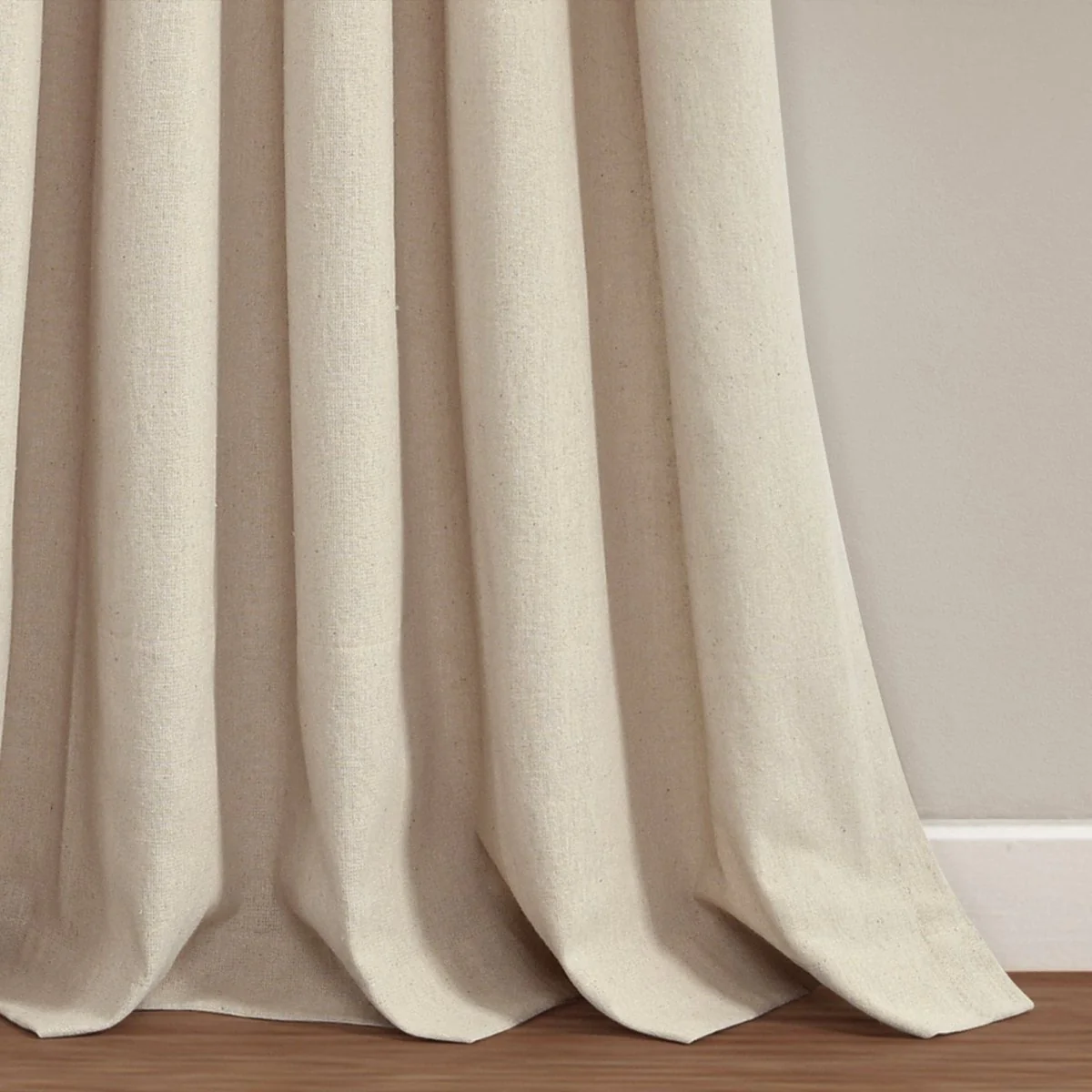Linen Button Pinched Pleat Window Curtain Panel - Image 11