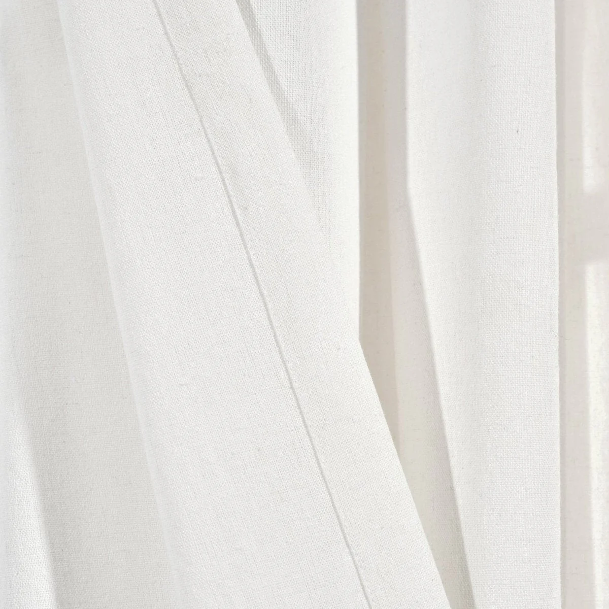 Linen Button Pinched Pleat Window Curtain Panel - Image 5