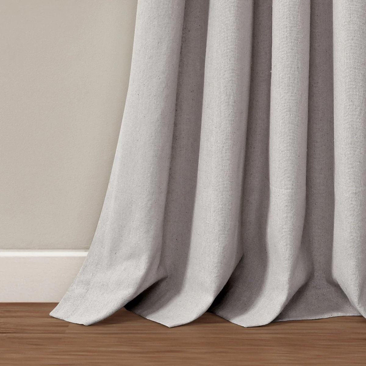 Linen Button Pinched Pleat Window Curtain Panel - Image 7