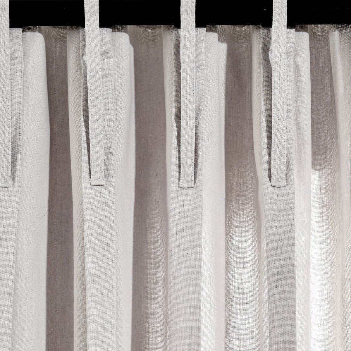 Linen Button Pinched Pleat Window Curtain Panel - Image 8