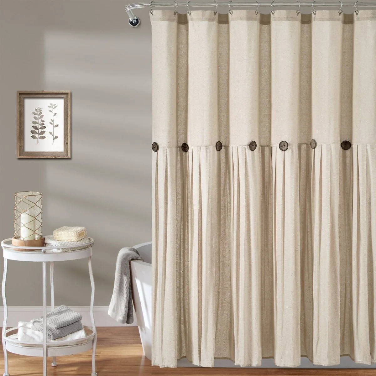 Linen Button Shower Curtain - Image 10