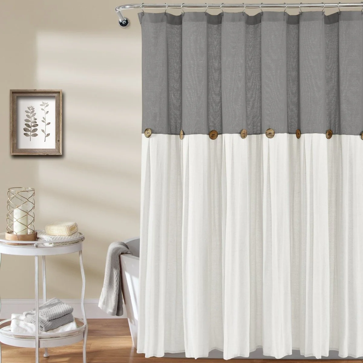 Linen Button Shower Curtain - Image 14