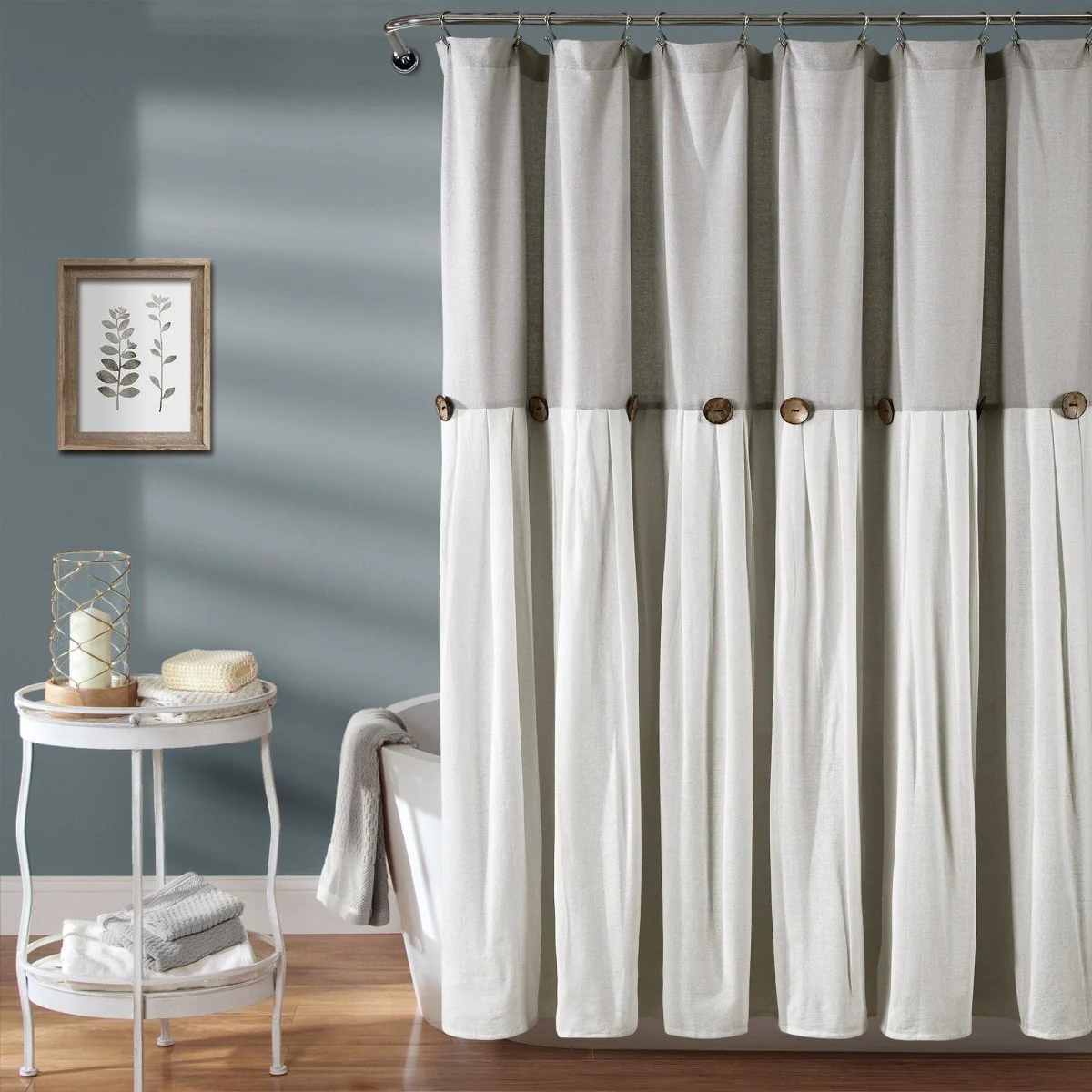 Linen Button Shower Curtain - Image 3