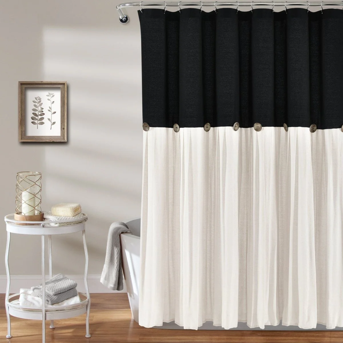 Linen Button Shower Curtain - Image 4