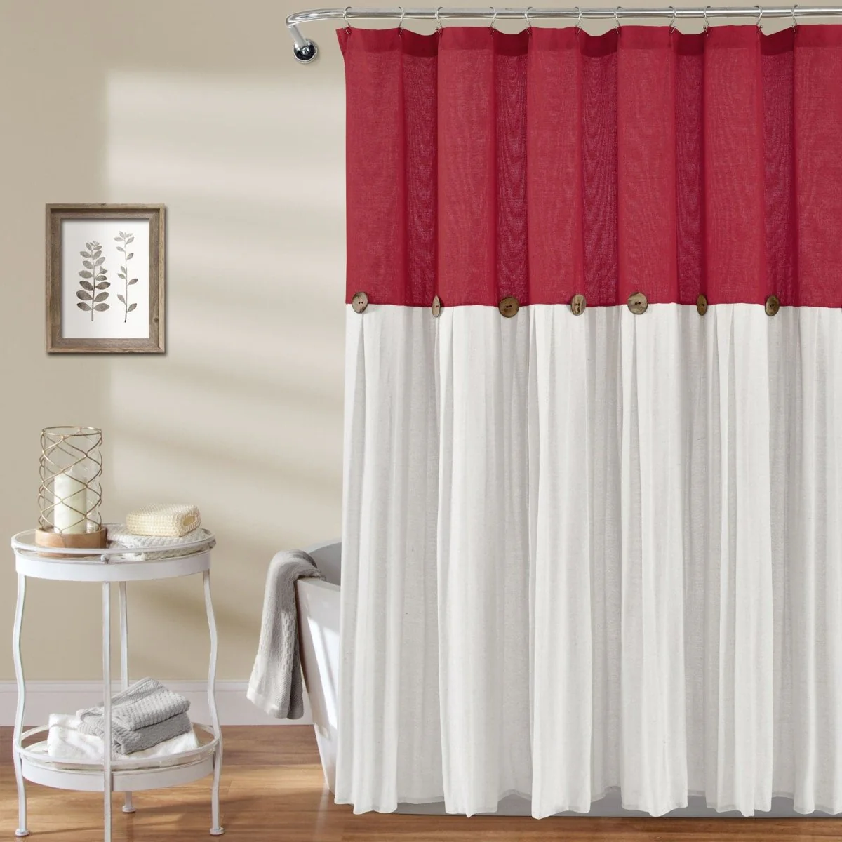 Linen Button Shower Curtain - Image 6