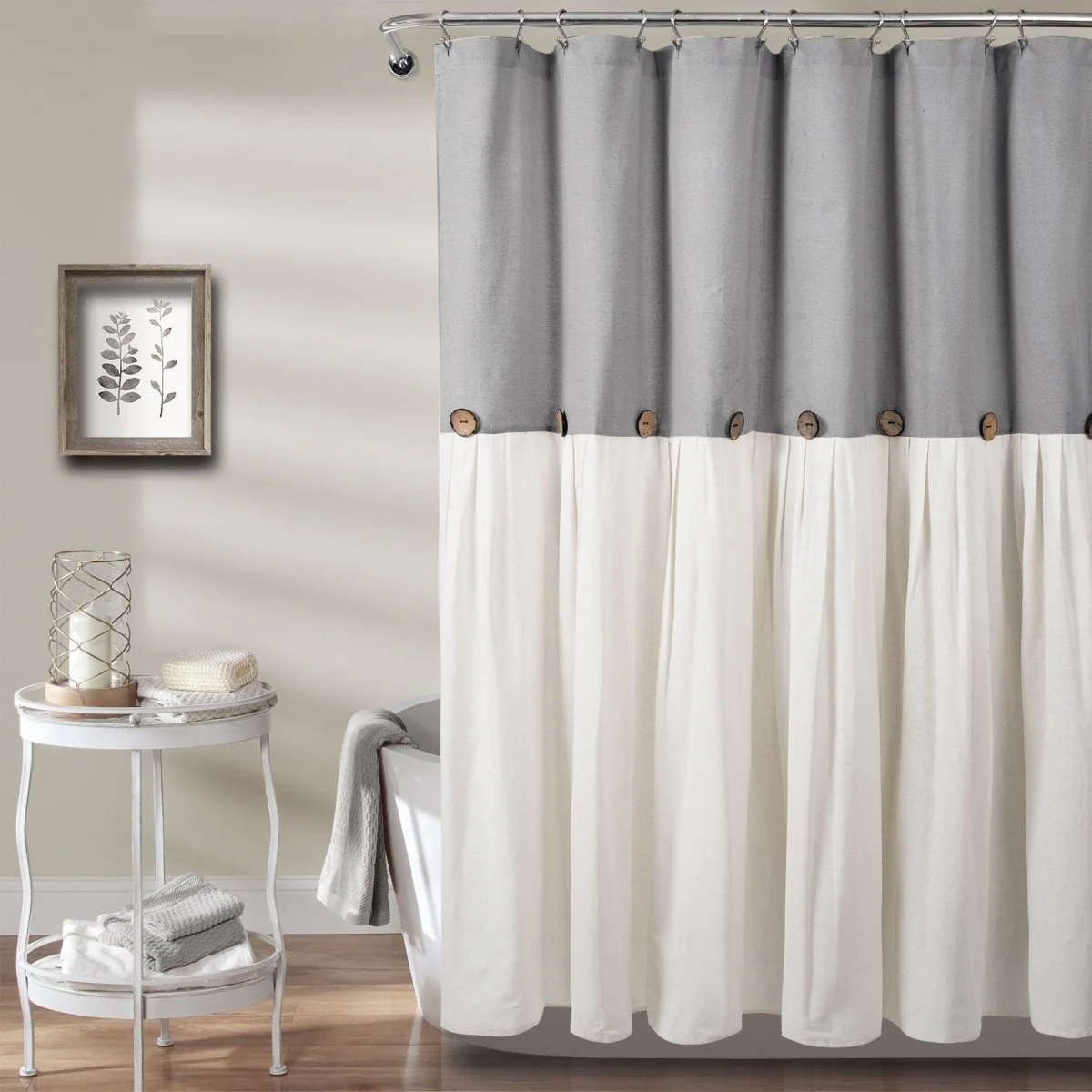 Linen Button Shower Curtain - Image 7
