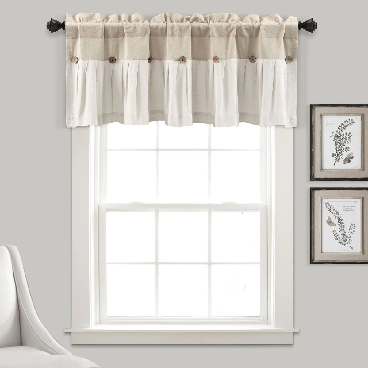 Linen Button Valance - Image 3