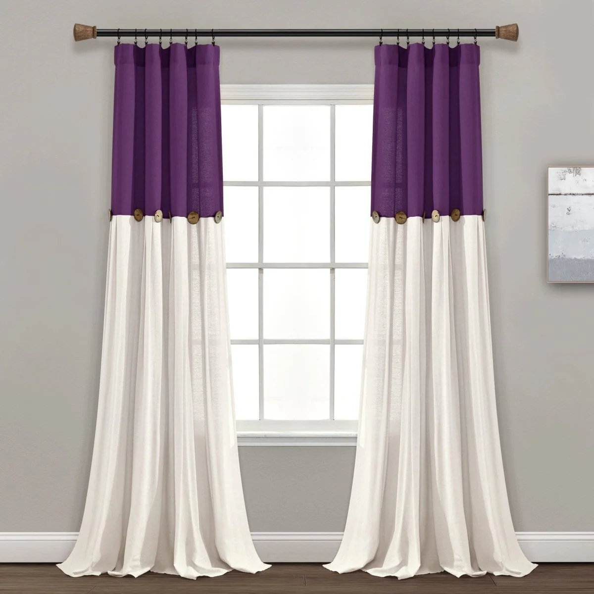 Linen Button Window Curtain Panel - Image 27