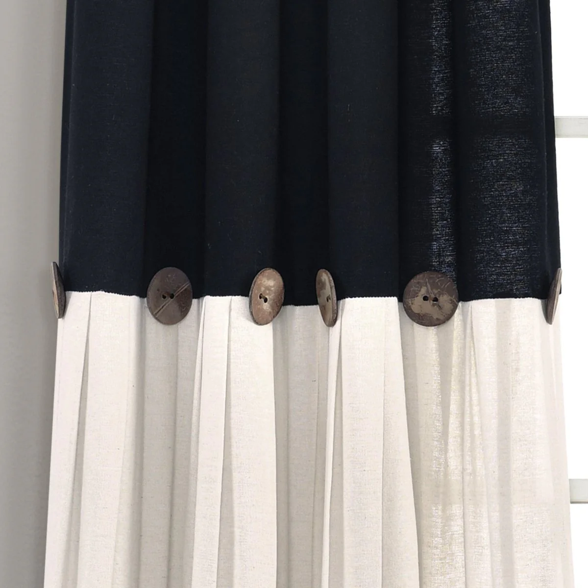 Linen Button Window Curtain Panel - Image 40