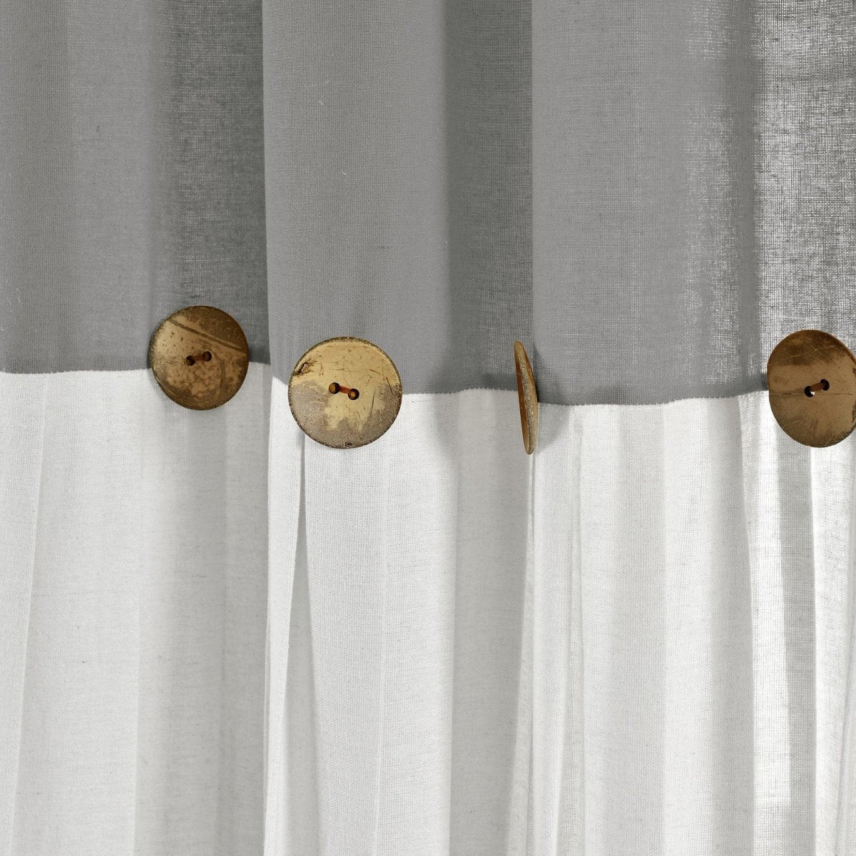 Linen Button Window Curtain Panel - Image 43