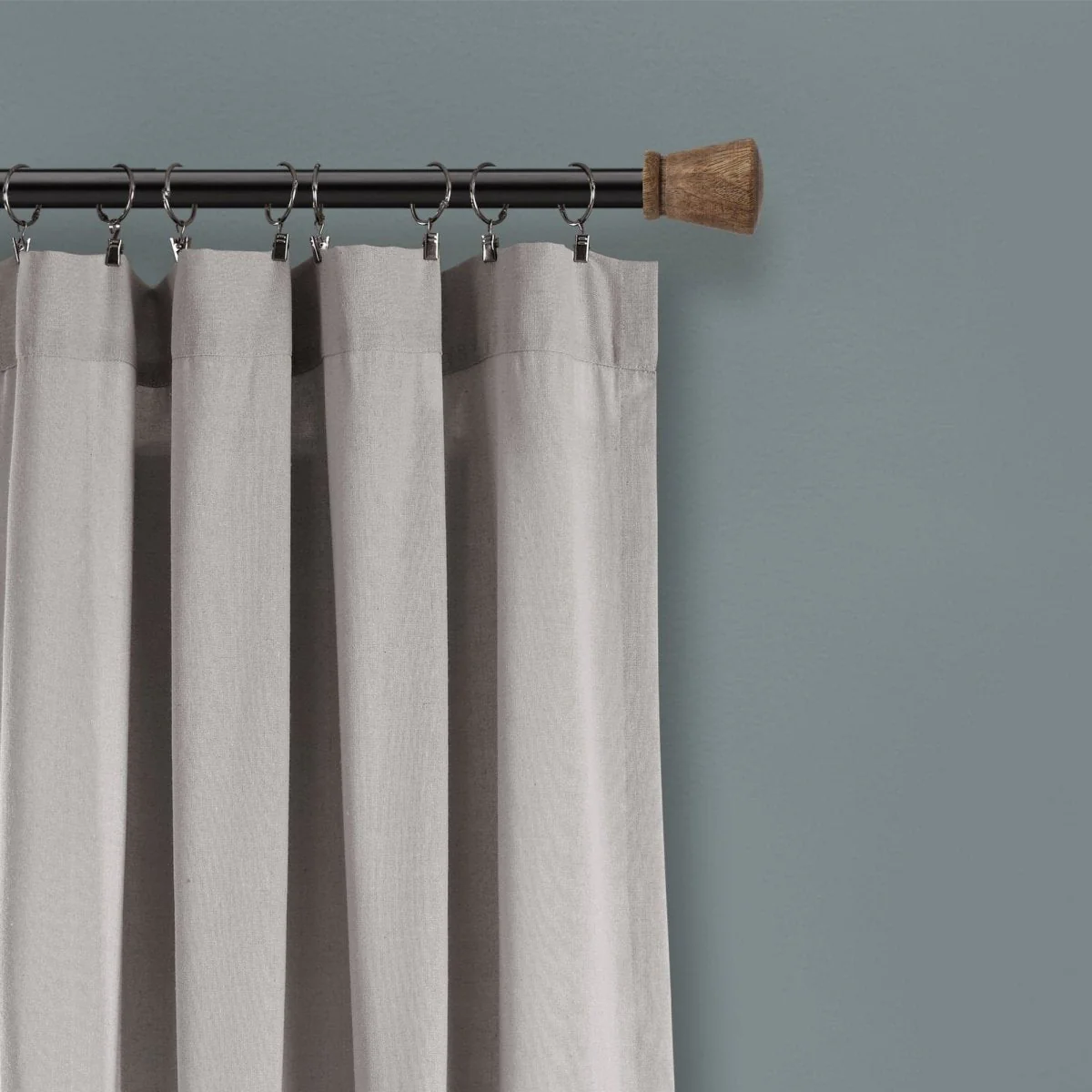 Linen Button Window Curtain Panel - Image 46