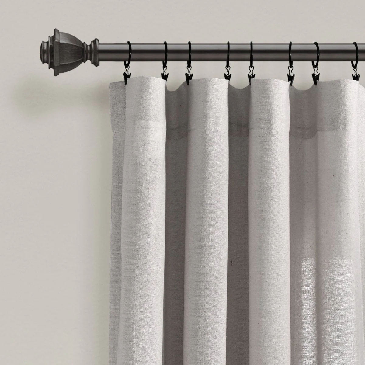 Linen Button Window Curtain Panel - Image 48