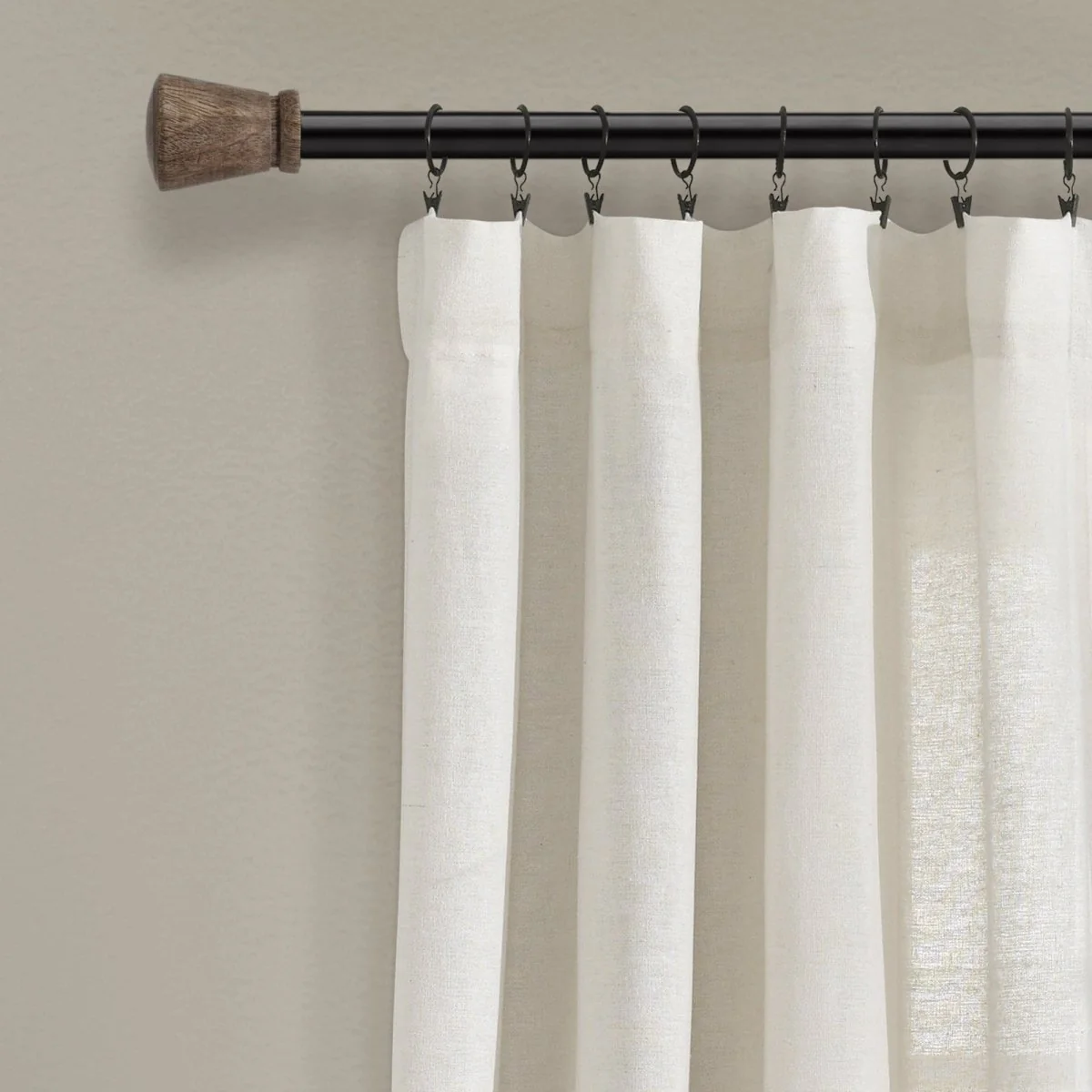 Linen Button Window Curtain Panel - Image 49