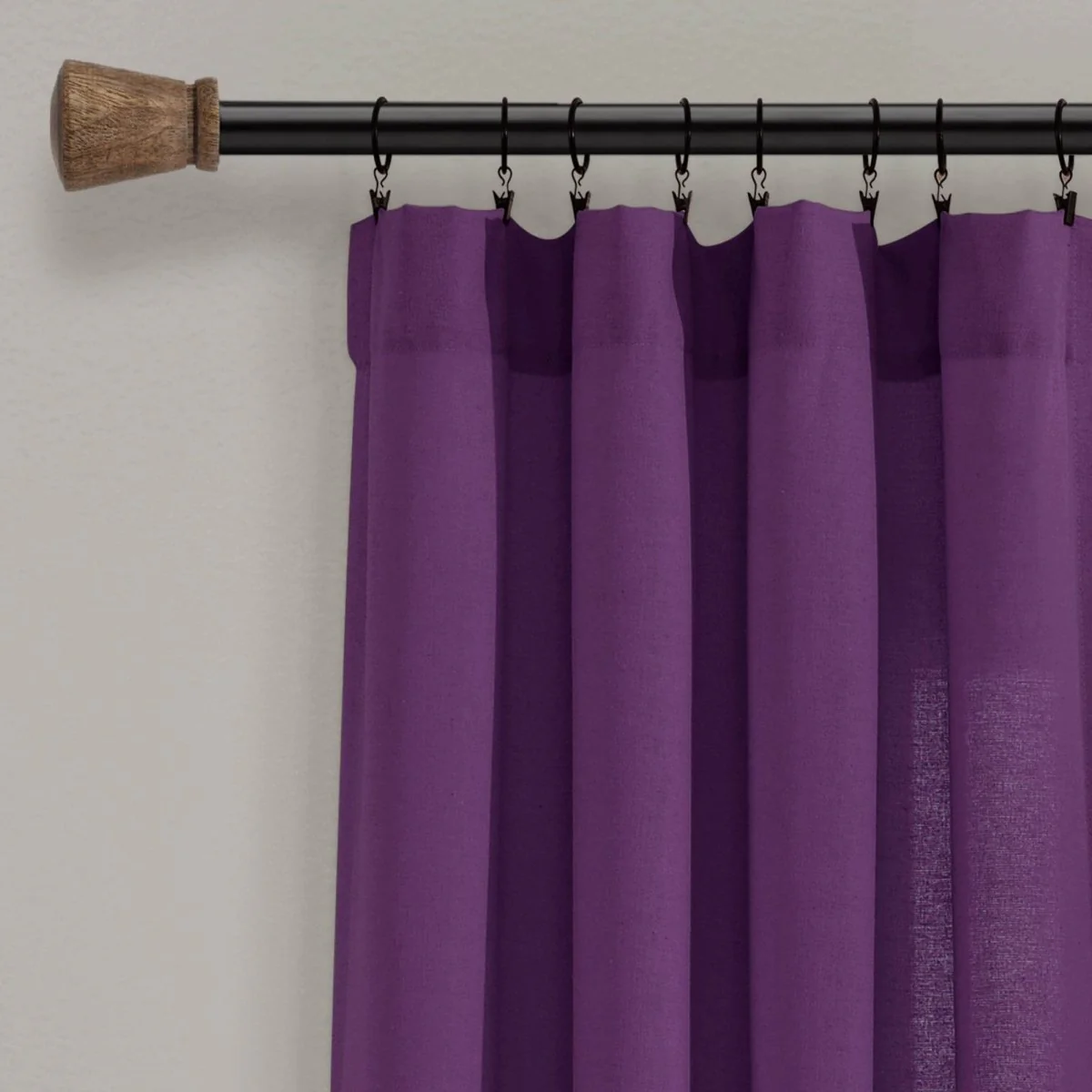 Linen Button Window Curtain Panel - Image 51