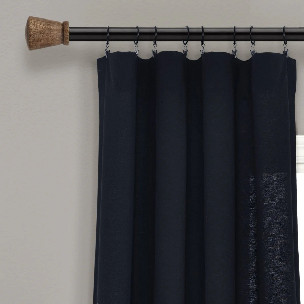 Linen Button Window Curtain Panel - Image 52