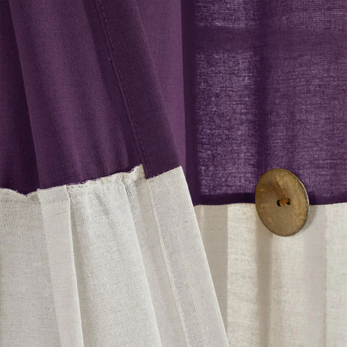 Linen Button Window Curtain Panel - Image 56
