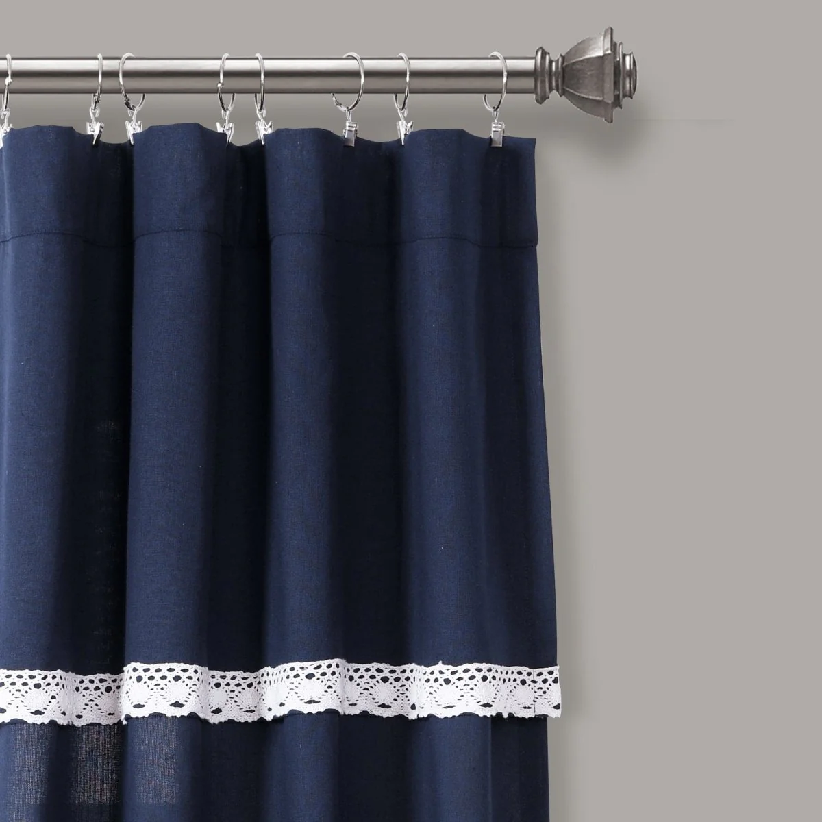 Linen Lace Window Curtain Panel Set - Image 22