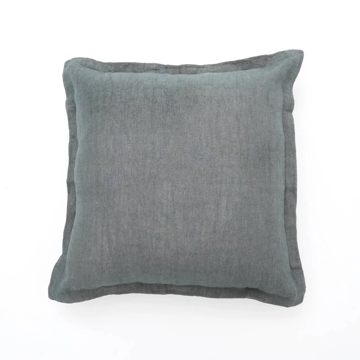 Linen Solid Cushion with Flanges - 22 x 22 Inch - Image 3