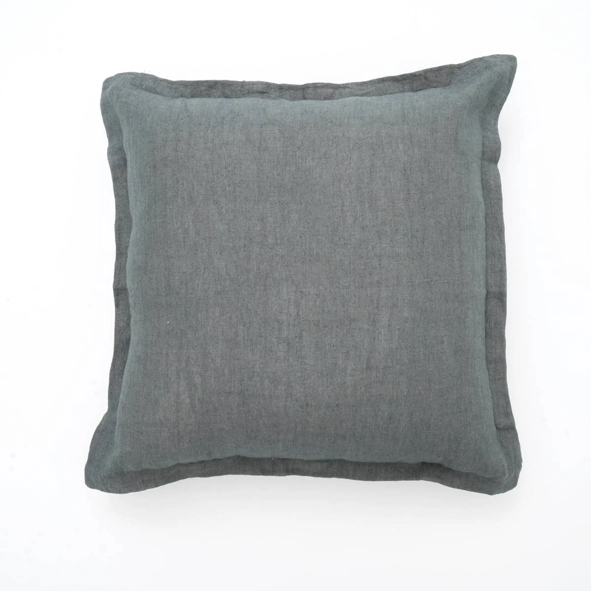 Linen Solid Cushion with Flanges - 22 x 22 Inch - Image 6