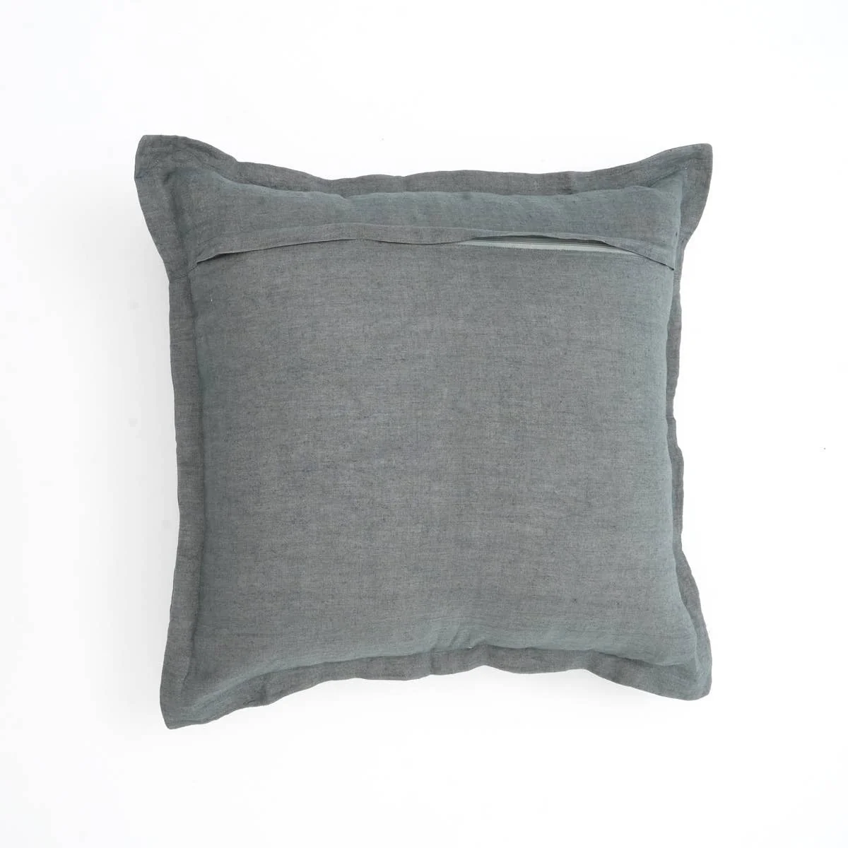 Linen Solid Cushion with Flanges - 22 x 22 Inch - Image 8
