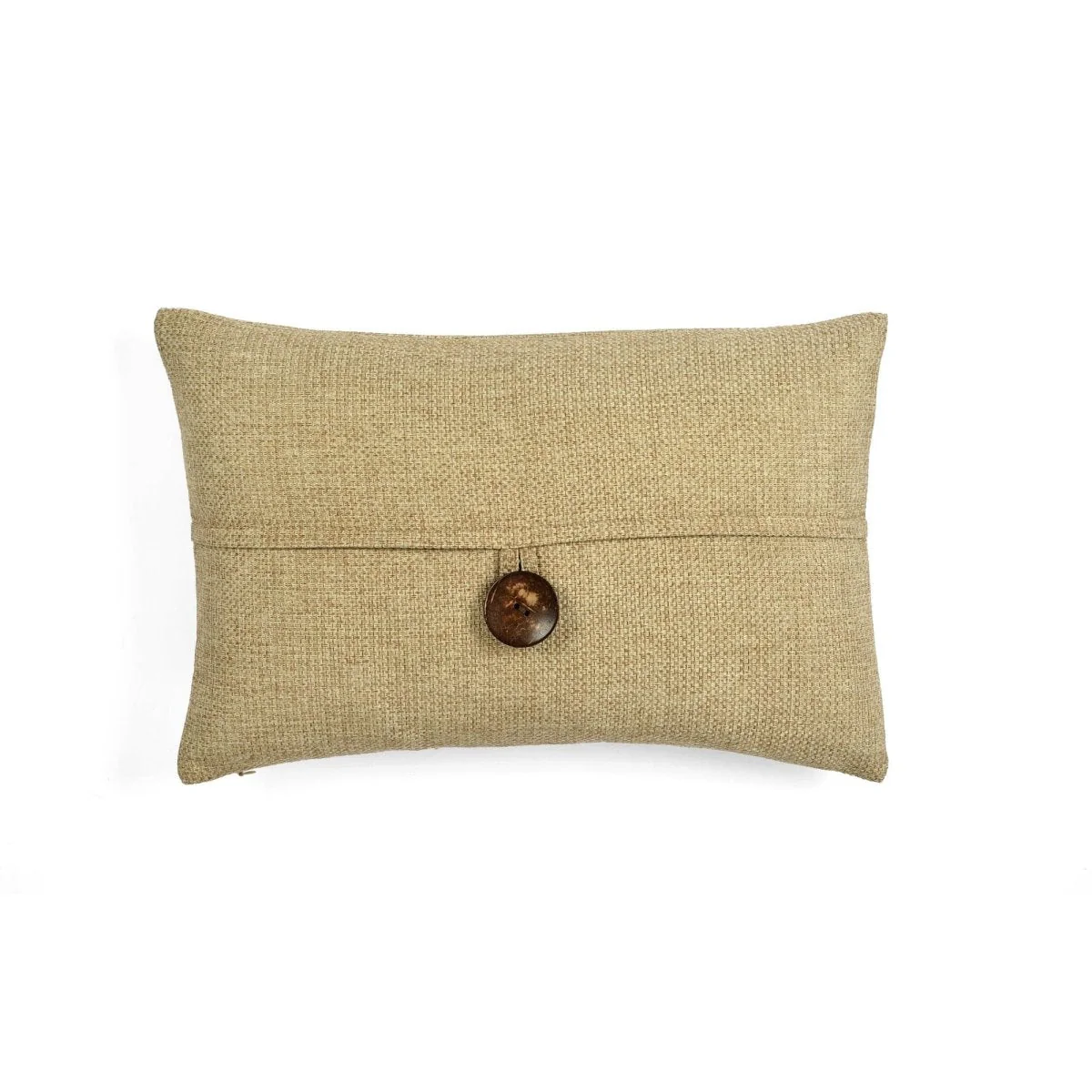 Linen Texture Woven Button Decorative Pillow Cover - Image 13
