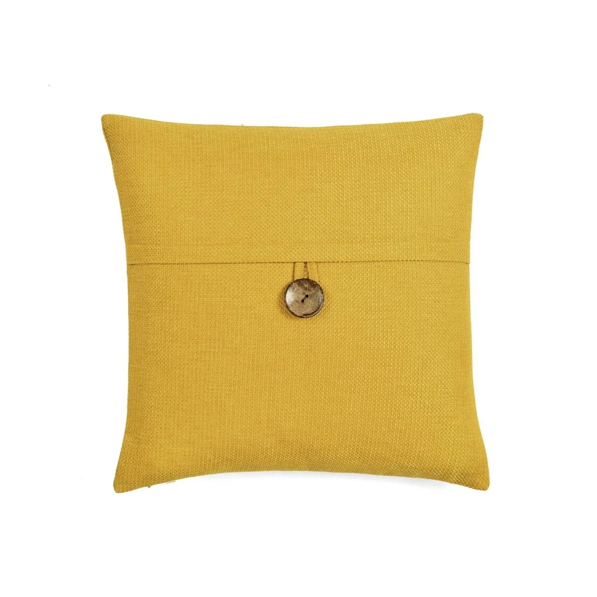 Linen Texture Woven Button Decorative Pillow Cover - Image 3