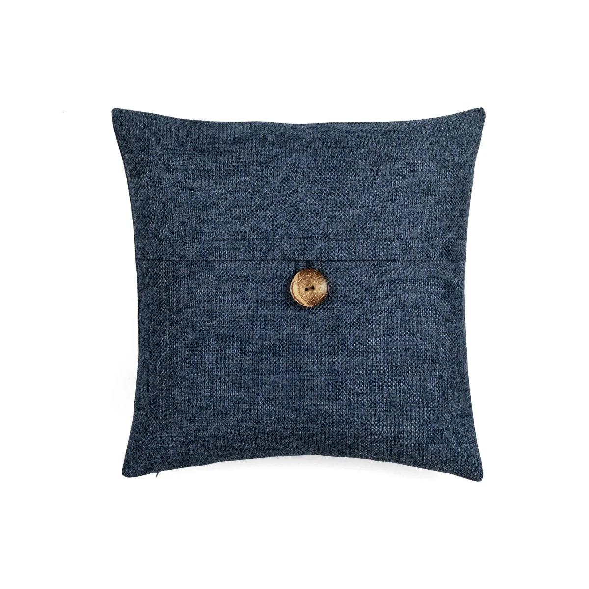 Linen Texture Woven Button Decorative Pillow Cover - Image 4