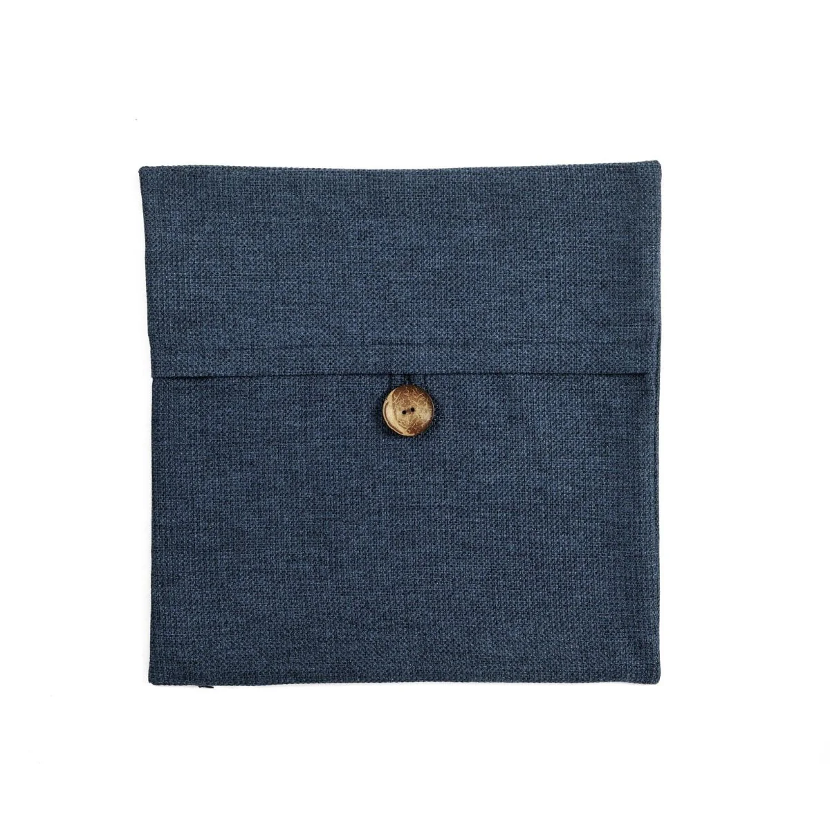 Linen Texture Woven Button Decorative Pillow Cover - Image 41