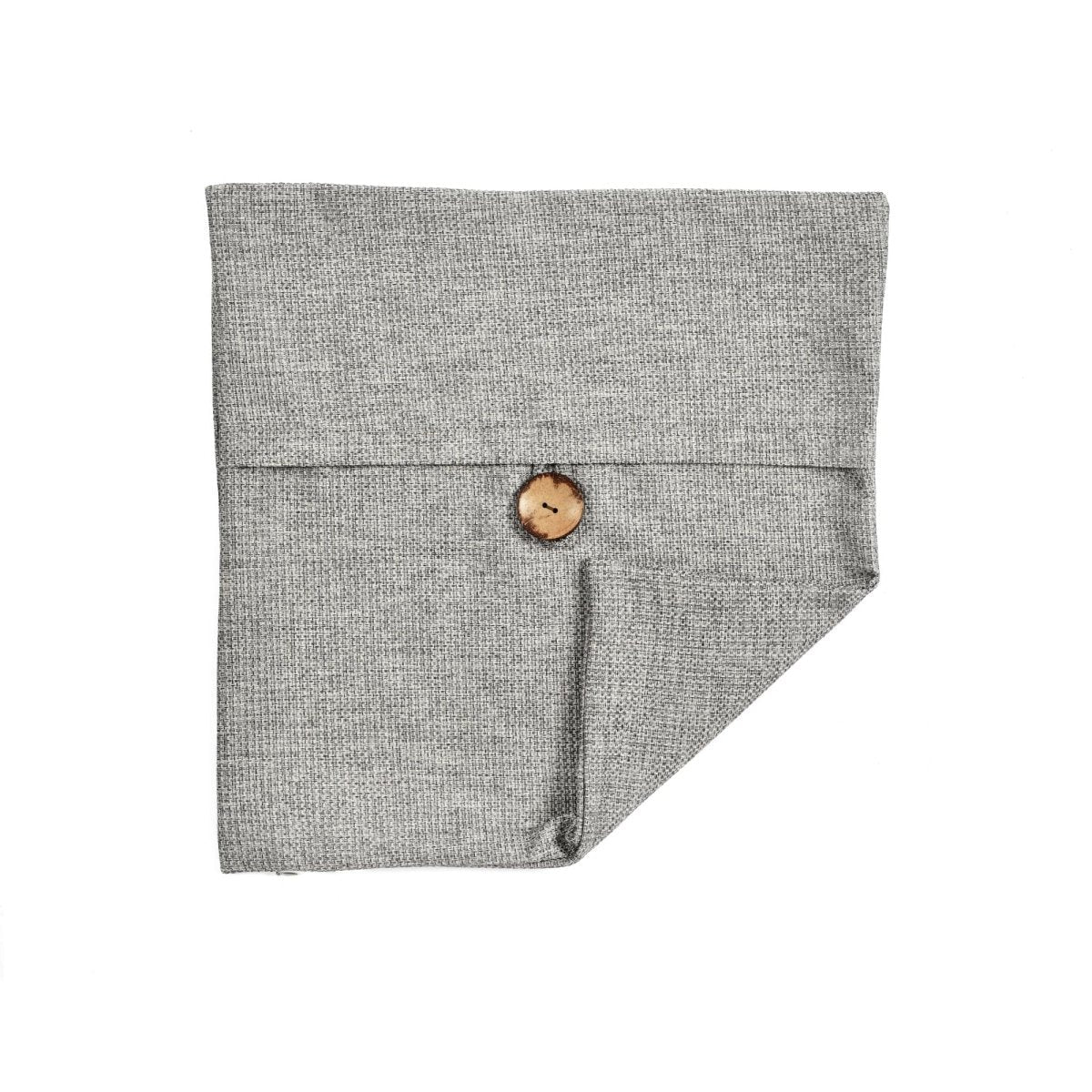 Linen Texture Woven Button Decorative Pillow Cover - Image 42