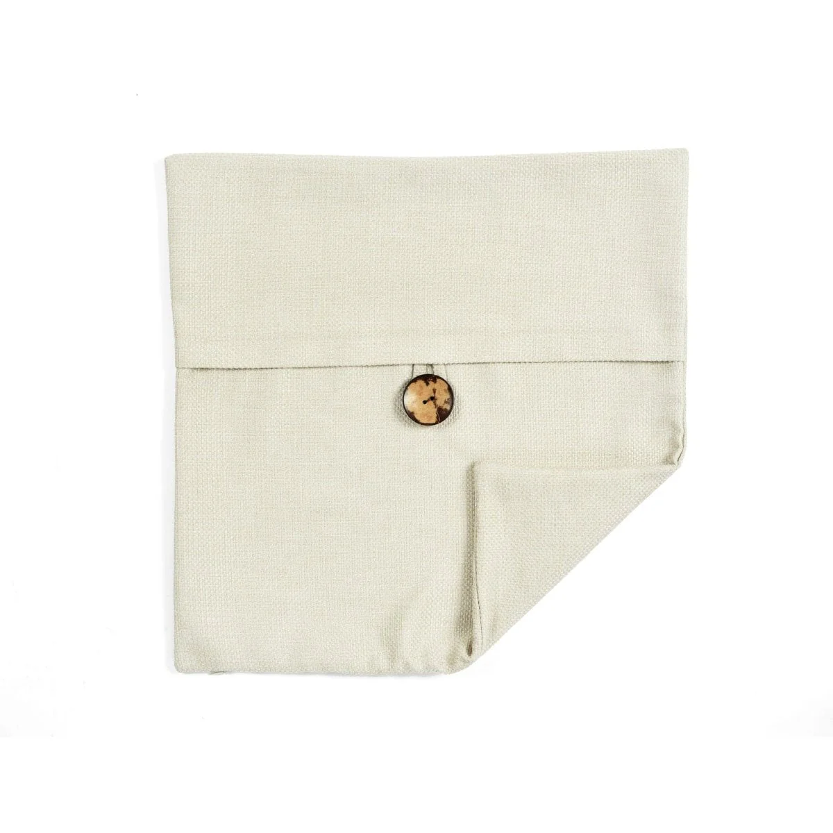 Linen Texture Woven Button Decorative Pillow Cover - Image 43