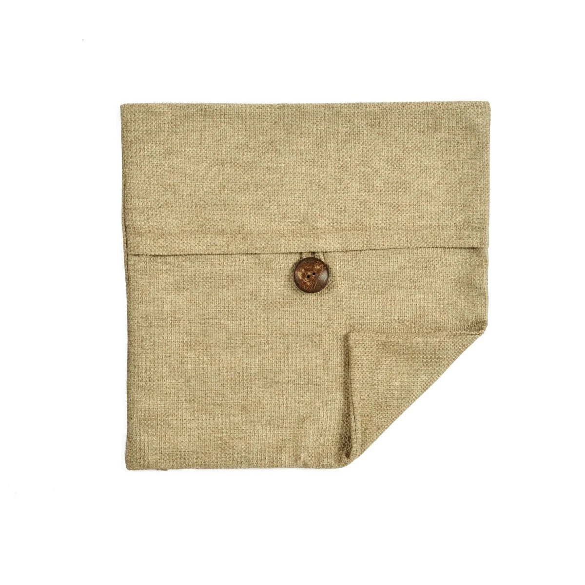 Linen Texture Woven Button Decorative Pillow Cover - Image 44