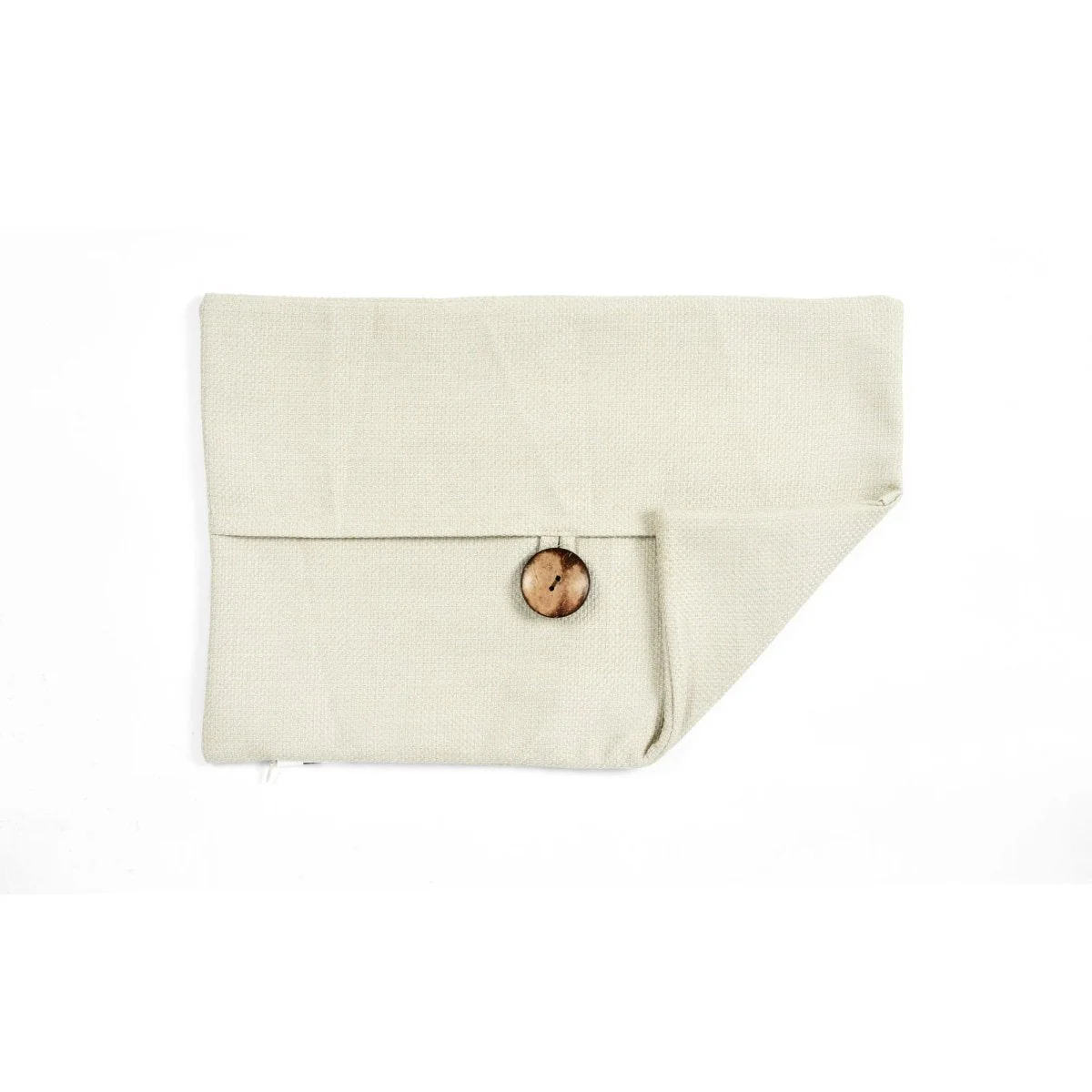 Linen Texture Woven Button Decorative Pillow Cover - Image 48